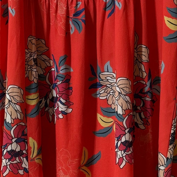 Umgee Red Floral Mini Dress - Picture 2 of 2